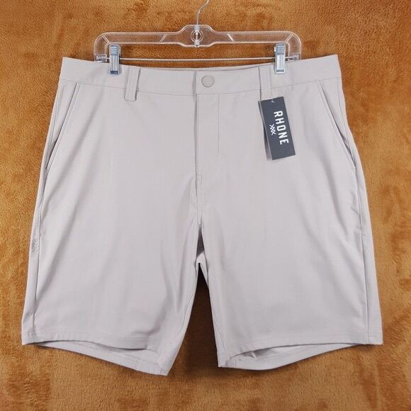 RHONE Shorts Mens Size 38 Tan Performance Flex Knit Stretch 9" Commuter Short - Picture 1 of 9